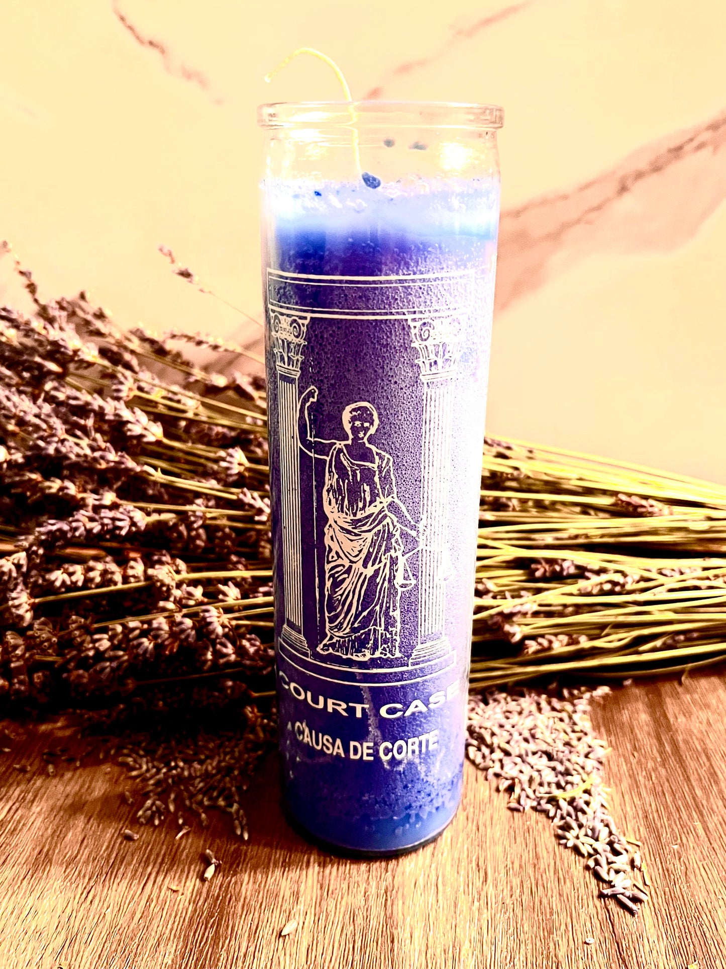 Blue Court Case Candle